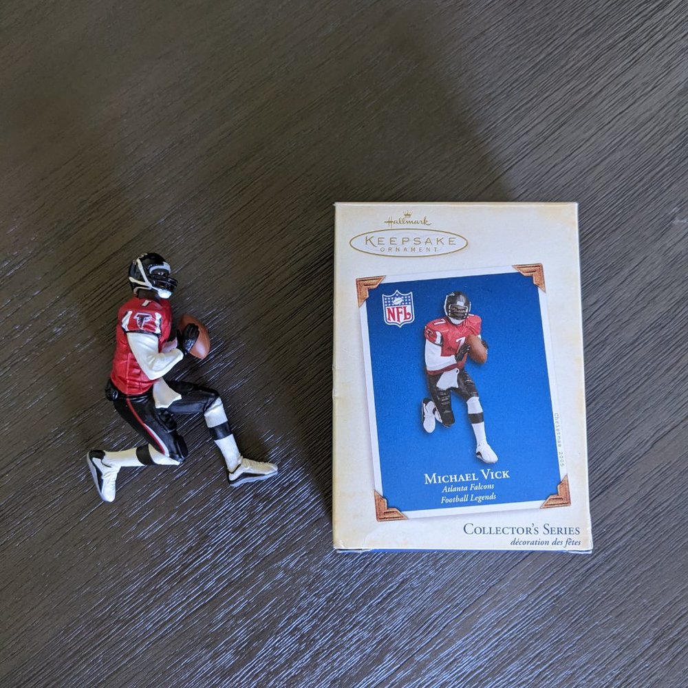 Hallmark NFL "Michael Vick" Atlanta Falcons Football Christmas Ornament 2005